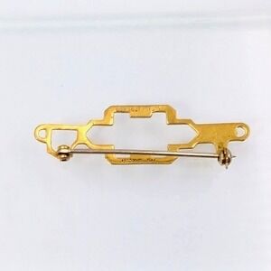 Vintage Coro Duette Clip Pins Brooch Frame Gold Tone Rhinestone Patent 1798867